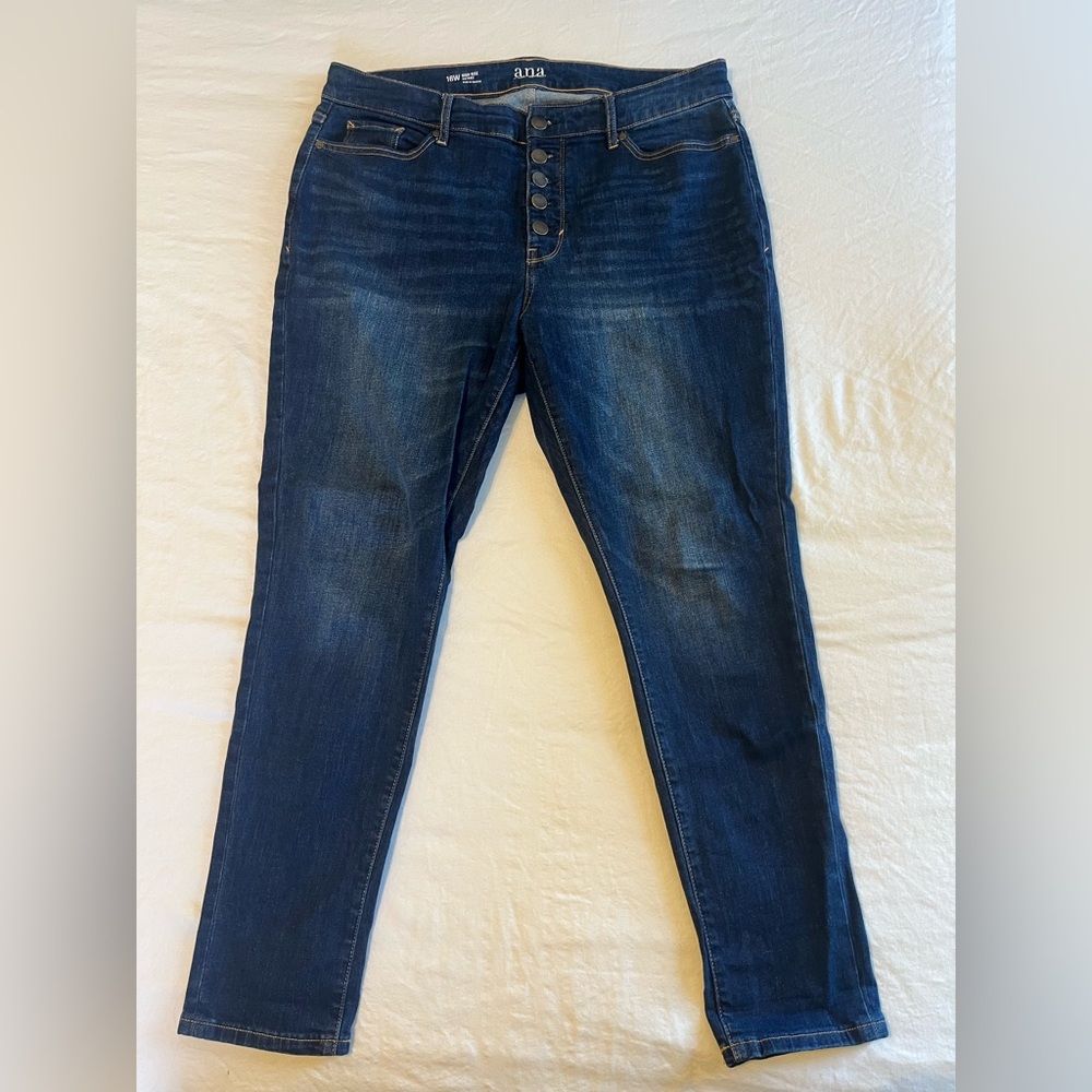 a.n.a Dark Blue Skinny Jeans